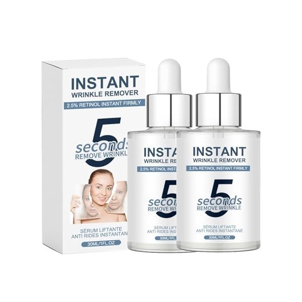 Sérum Anti-Rides 5 Secondes,Wrinkle Power,Serum Combleur De Ridés Immediat,Sérum Anti-Rides Instantanée,Liftante Anti Ridés I...