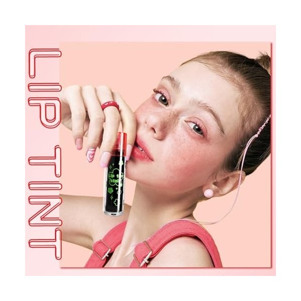 Rouge à lèvres 2pc, rouge à lèvres Rollerball + flash fin, glaçage collant, brillant, nacré miroir, maquillage longue durée,