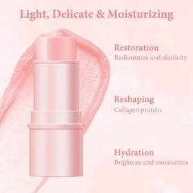 2 Pièces Baume Anti-âge, Anti-âge Tout-En-Un Au Collagène, Stick Sérum Anti Ridés Raffermissant Pour La Peau, Base De Maquill