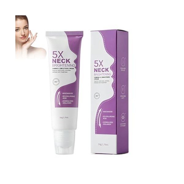 5x Crème Pour Le Cou Lifting,Crème Hydratante Pour Le Cou, Hydratante Anti-âge Pour Le Cou Pour Resserrer La Peau Affaissée,P