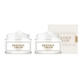 2PC Rice Cream, Skin Therapy Cream, Rice Bran Essence with Ceramide, Radiant Appearance, Enhances Moisturizing Skin Barrier, 
