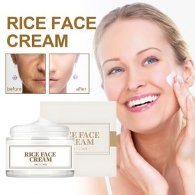 2PC Rice Cream, Skin Therapy Cream, Rice Bran Essence with Ceramide, Radiant Appearance, Enhances Moisturizing Skin Barrier, 
