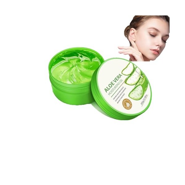Dyceittdia Gel daloe vera, 300g gel naturel daloe vera, Apaisant et Nourrissant, pour le Visage, le corps et les zones brûl