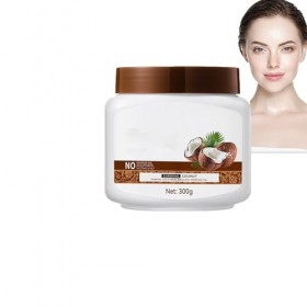 Dyceittdia Crème à la noix de coco, 300g Crème hydratante nourrissante à lhuile de noix de coco, Hydratation et action en pr