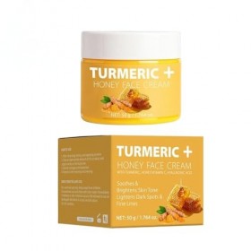 Eazerom 45 Crème Éclaircissant Curcuma Visage, Crème visage au curcuma et à la Honey,Crème Visage Éclaircissante au Miel et à