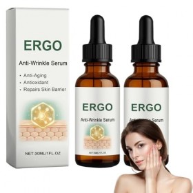 Sérum Anti-âge Visage 2 Pièces | Réduit Les Rides, Taches Sombres & Lignes Fines | Hydratation Intense Avec Niacinamide | Amé