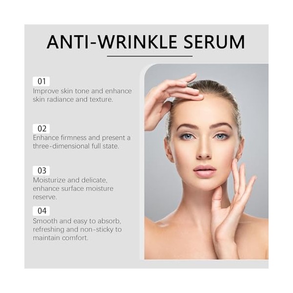 Sérum Anti-âge Visage 2 Pièces | Réduit Les Rides, Taches Sombres & Lignes Fines | Hydratation Intense Avec Niacinamide | Amé