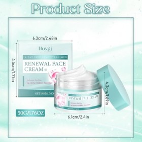 Crème Visage Régénérante, Crème Visage Régénérante Anti-Rides, Crème Visage Éclaircissante pour tous Types de Peau, Hydrate e