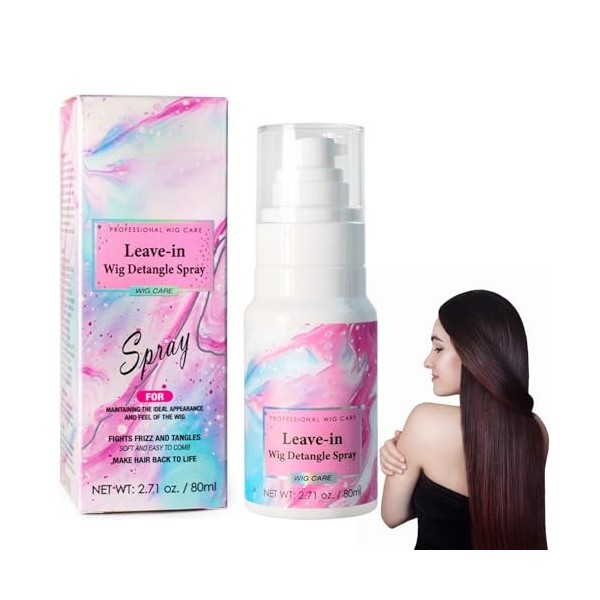 Spray Lissant Pour Perruques, Contrôle Instantané Des Frisottis, Brillance Pour Perruques Synthétiques Ou Cheveux Naturels, R