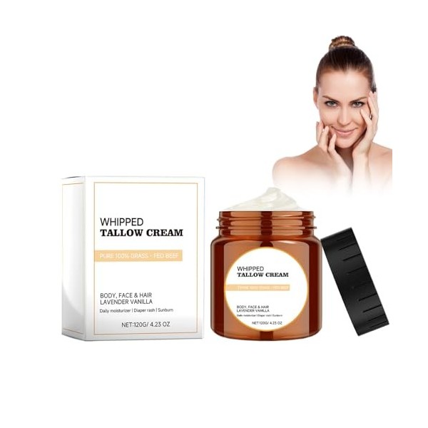 Crème Hydratante Au Suif De Bœuf, 120 G Crème Hydratante Nourrissante Crème De Suif De Bœuf Crème Pour Le Visage Et Le Corps,