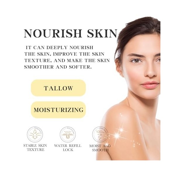 Crème Hydratante Au Suif De Bœuf, 120 G Crème Hydratante Nourrissante Crème De Suif De Bœuf Crème Pour Le Visage Et Le Corps,