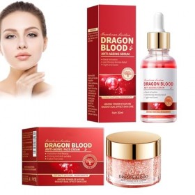 Sérum Et Crème Anti-âge Au Sang De Dragon – Traitement Intensif Pour Réduire Les Rides, Raffermir Et Repulper La Peau, Pour U