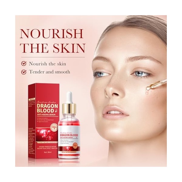 Sérum Et Crème Anti-âge Au Sang De Dragon – Traitement Intensif Pour Réduire Les Rides, Raffermir Et Repulper La Peau, Pour U
