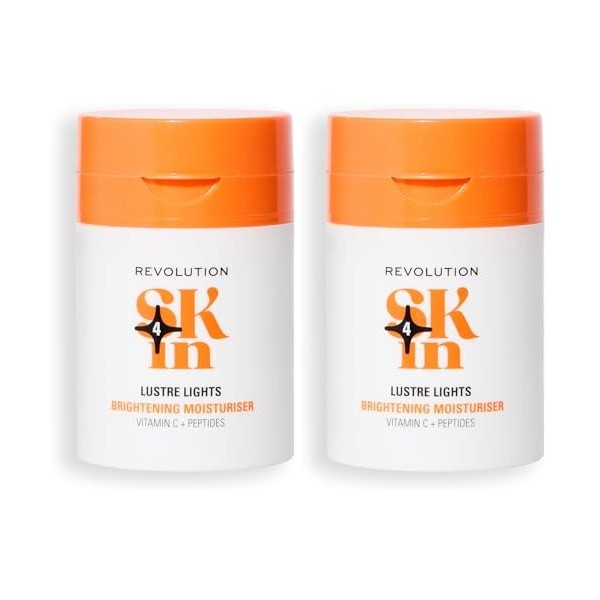 Revolution SKin, Plump-Tide Soothing Moisturiser, Crema Viso Calmante con Peptidi e Acido Ialuronico, Vegana e Cruelty-Free, ...