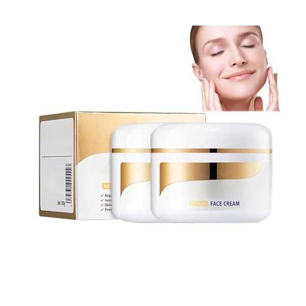2Pcs Crème de Collagène Pour le Visage, Crème Lifting Du Visage Au Collagène, Crème de Beauté au Collagène, Anti-rides, Extra