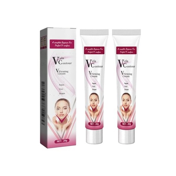 2 Pièces Crème Raffermissante Pour Le Visage, Crème Raffermissante Pour Visage V, V Crème Raffermissante Pour la Réparation d