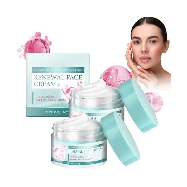 Dyceittdia 2pcs Crème Hydratante, Crème Hydratante au Collagène, Réparation de la peau du visage, Hydratation et éclat, 2pcs*