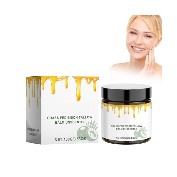 Crème Hydratante Au Suif De Bœuf, 100 G Crème De Suif De Bœuf Pour Les Soins De La Peau Baume Au Miel De Suif Baume De Suif A