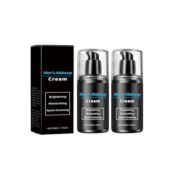 Crème De Maquillage Pour Hommes, Fond De Teint Crème Homme, Crème Anti-Cernes Hydratante Pour Hommes, Crème Visage Pour Homme
