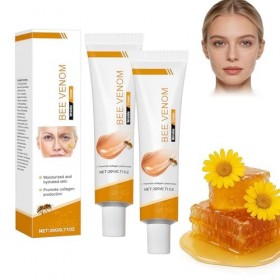 Crème anti-rides au venin dabeille - Crème hydratante anti-âge pour le visage et le cou - Pour une peau plus ferme - Crème c ...