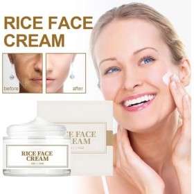 2PC Rice Cream, Skin Therapy Cream, Rice Bran Essence with Ceramide, Radiant Appearance, Enhances Moisturizing Skin Barrier, 