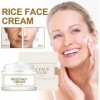 2PC Rice Cream, Skin Therapy Cream, Rice Bran Essence with Ceramide, Radiant Appearance, Enhances Moisturizing Skin Barrier,