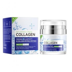 Hinapan Crème Anti-Rides au Collagène, Soin Liftant et Repulpant Intense, Hydratation Profonde, Atténue les Ridules, Fermeté 