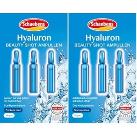 Schaebens Hyaluron Beauty Shot, plus dhumidité et de rembourrage - Ampoules avec duo acide hyaluronique, hypoallergénique et ...