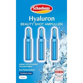 Schaebens Hyaluron Beauty Shot, plus dhumidité et de rembourrage - Ampoules avec duo acide hyaluronique, hypoallergénique et ...