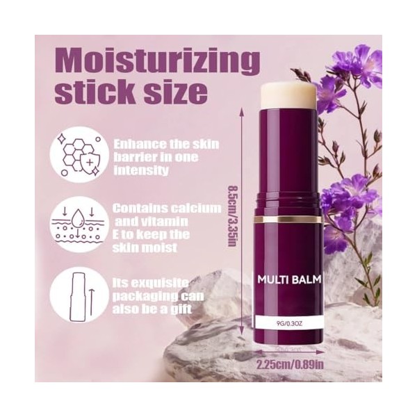 QOCUILC Hydratant Multi Balm Stick,Moisturising Balm Stick,Hydratant Pour les soins du visage,miracle balm,raffermissement de