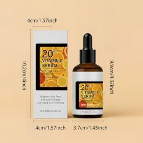 2 Pièces Sérum à la Vitamine C pour le Visage, avec Acide Férulique et Vitamine E, Hydratant et Éclaircissant, 50ml Sérum Ant