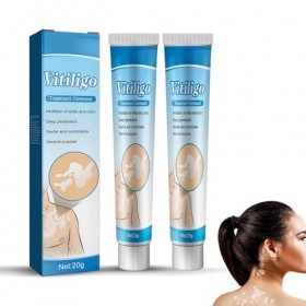 Crème Vitiligo 2pcs – Traitement Intensif des Taches Blanches & Repigmentation | Traitement Des Taches Blanches Sur La Peau R...