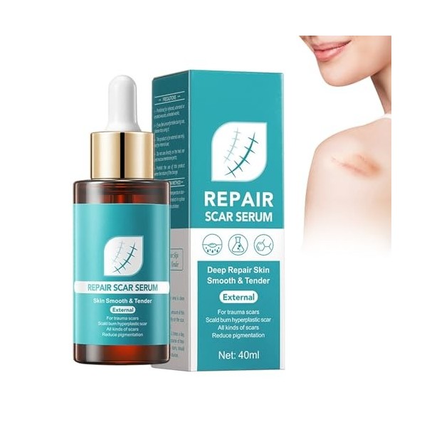 Sérum de réparation de cicatrices, essence de réparation, essence naturelle de cicatrice, soin de la peau doux, traitement de