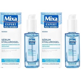 Mixa Expert Peau Sensible - Sérum Hyalurogel - Booster Hydratation 24h Repulpant - Acide Hyaluronique Pur, Vitamine B3 + B5 