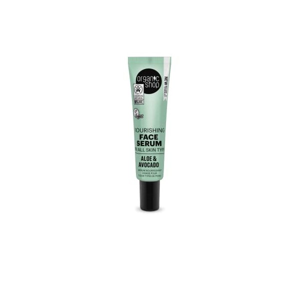 Organic Shop Crème quotidienne légère pour le visage pour tous les types de peau, avocat et aloe 50 ml Crème Jour et Nuit