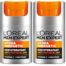 LOréal Men Expert - Soin Hydratant Anti-Fatigue 24H pour Homme - Hydrate & Illumine - Concentré en Vitamine C Pure 10% - Usa