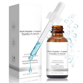 Multi-peptide + Copper Peptides 1% Serum, Copper peptide serum, serums Anti Age, Promote Collagenand Elastin Production, Rédu