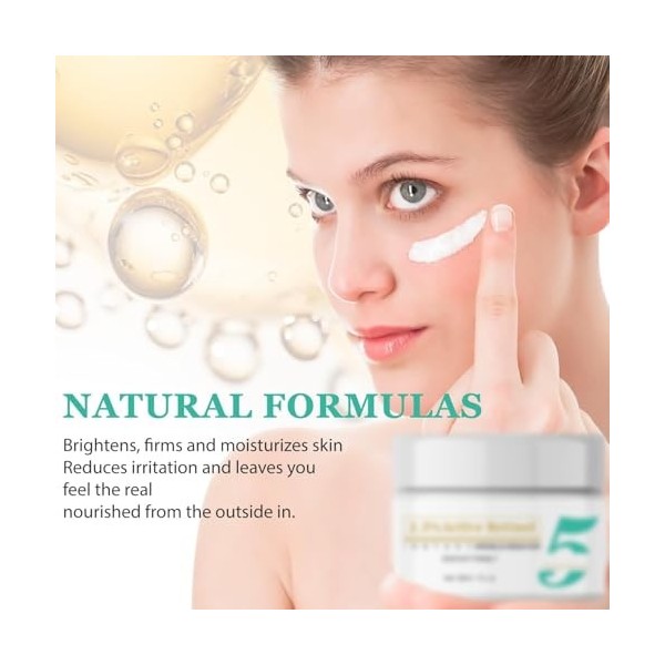 30ml Retinol Cream Moisturizer, Crème Visage Hydratante au Rétinol 2,5% et Acide Hyaluronique, Anti Ride, Anti Age, Unifie le