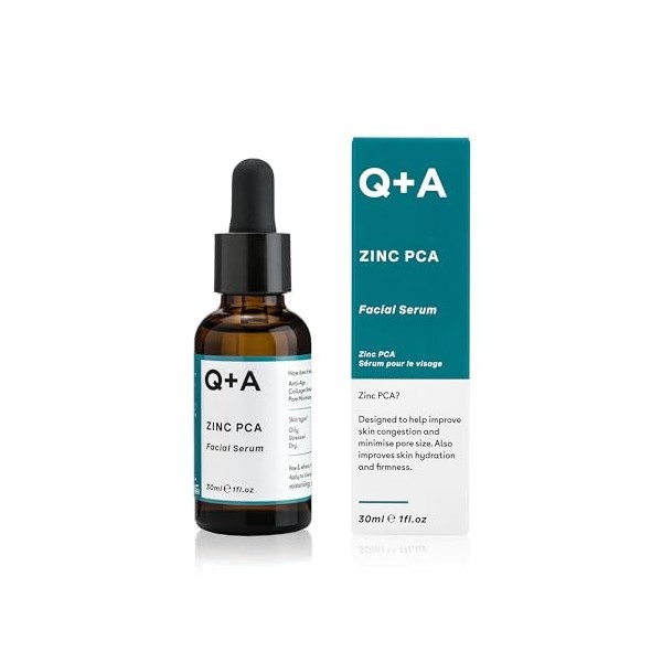 Q+A Azelaic Acid Balancing Serum, Containing Pore Minimising Zinc PCA and Antioxidants for Fresher and Smoother Skin, 30ml Cr...