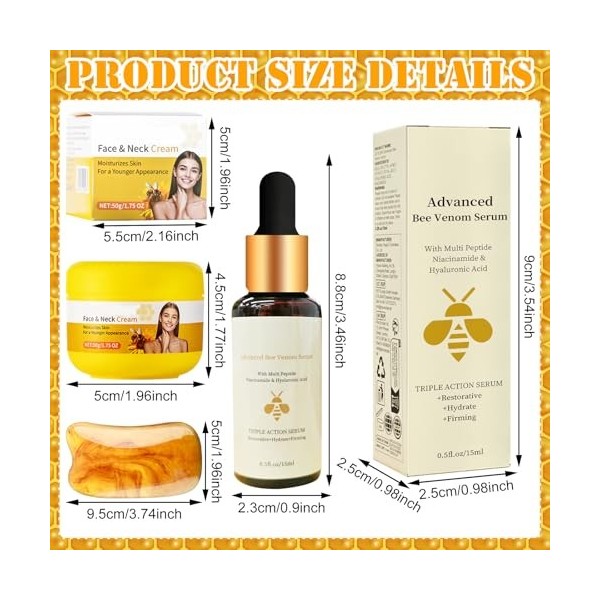 Bee Venomsérum poison dabeille, crème pour le visage, poison dabeille, sérum de poison dabeille, sérum hydratant, venin d