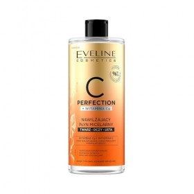 Eveline Cosmetics C-Perfectio Fluide Micellaire Hydratant Révolutionnaire pour Tous Types de Peaux, Même Sensibles, avec Vita