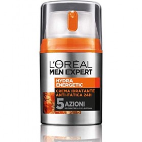 LOREAL MEN EXPERT HYDRA ENERGETIC - Crème Hydratant Anti-Fatigue Longue Durée - 50ml Lot de 2 Crème Jour et Nuit