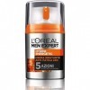 LOREAL MEN EXPERT HYDRA ENERGETIC - Crème Hydratant Anti-Fatigue Longue Durée - 50ml Lot de 2 Crème Jour et Nuit