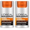 LOREAL MEN EXPERT HYDRA ENERGETIC - Crème Hydratant Anti-Fatigue Longue Durée - 50ml Lot de 2 Crème Jour et Nuit