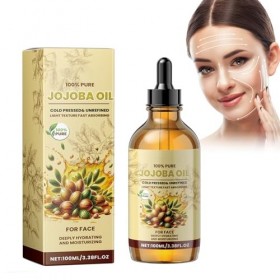 Huile Pour La Visage, Huile De Jojoba Bio, Huile Raffermissante Visage, Laisse La Peau Jeune Et Éclatante, Anti-Ageing Facial