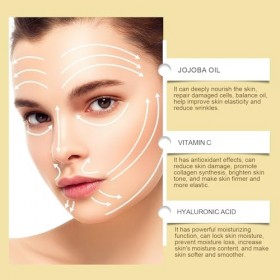 Huile Pour La Visage, Huile De Jojoba Bio, Huile Raffermissante Visage, Laisse La Peau Jeune Et Éclatante, Anti-Ageing Facial