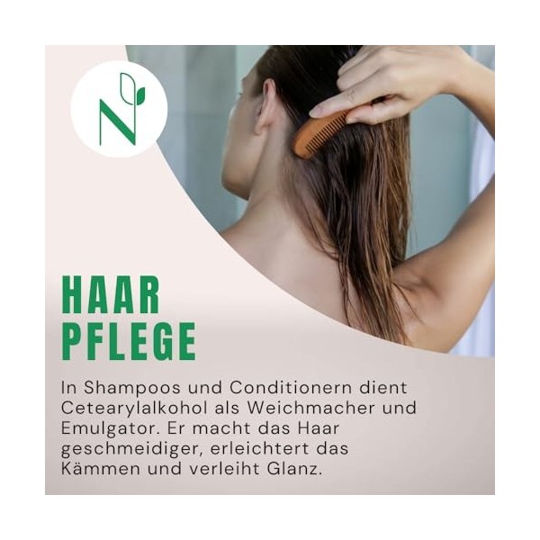 Nakobe Alcool cétéarylique 100 g – Lagent de consistance naturel pour les cosmétiques – Qualité supérieure pour les formulat