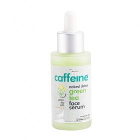 mCaffeine Naked Detox Green Tea Face Serum - Reveals Hydrated, Glowing Skin with Vitamin C - Antioxidant Rich, Quick Absorbin