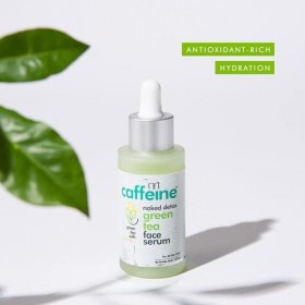 mCaffeine Naked Detox Green Tea Face Serum - Reveals Hydrated, Glowing Skin with Vitamin C - Antioxidant Rich, Quick Absorbin