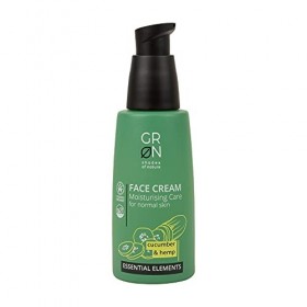 Crème Visage Cosmétiques Bio GRN[Green] Soin Hydratant - Chanvre Biologique et Concombre Biologique - pour Tous les Types de 